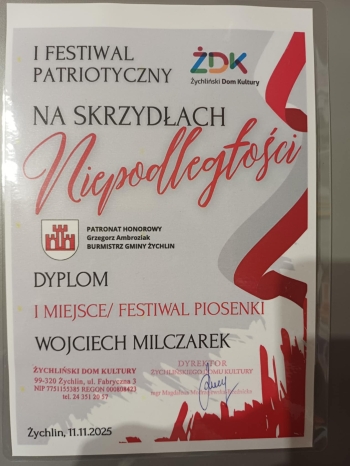 Wojciech Milczarek - dyplom