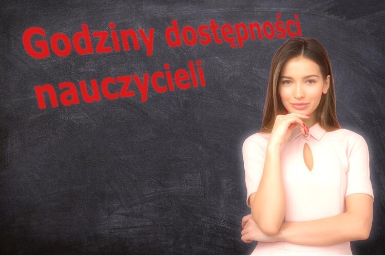 GODZINY DOSTĘPNOŚCI NAUCZYCIELI ROK SZKOLNY 2024/2025 Szkoła Podstawowa im. Marii Konopnickiej